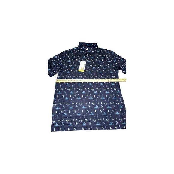 Nicklaus Golf Polo Shirt Mens Medium White Hawaiian Performance Tee - Picture 3 of 4